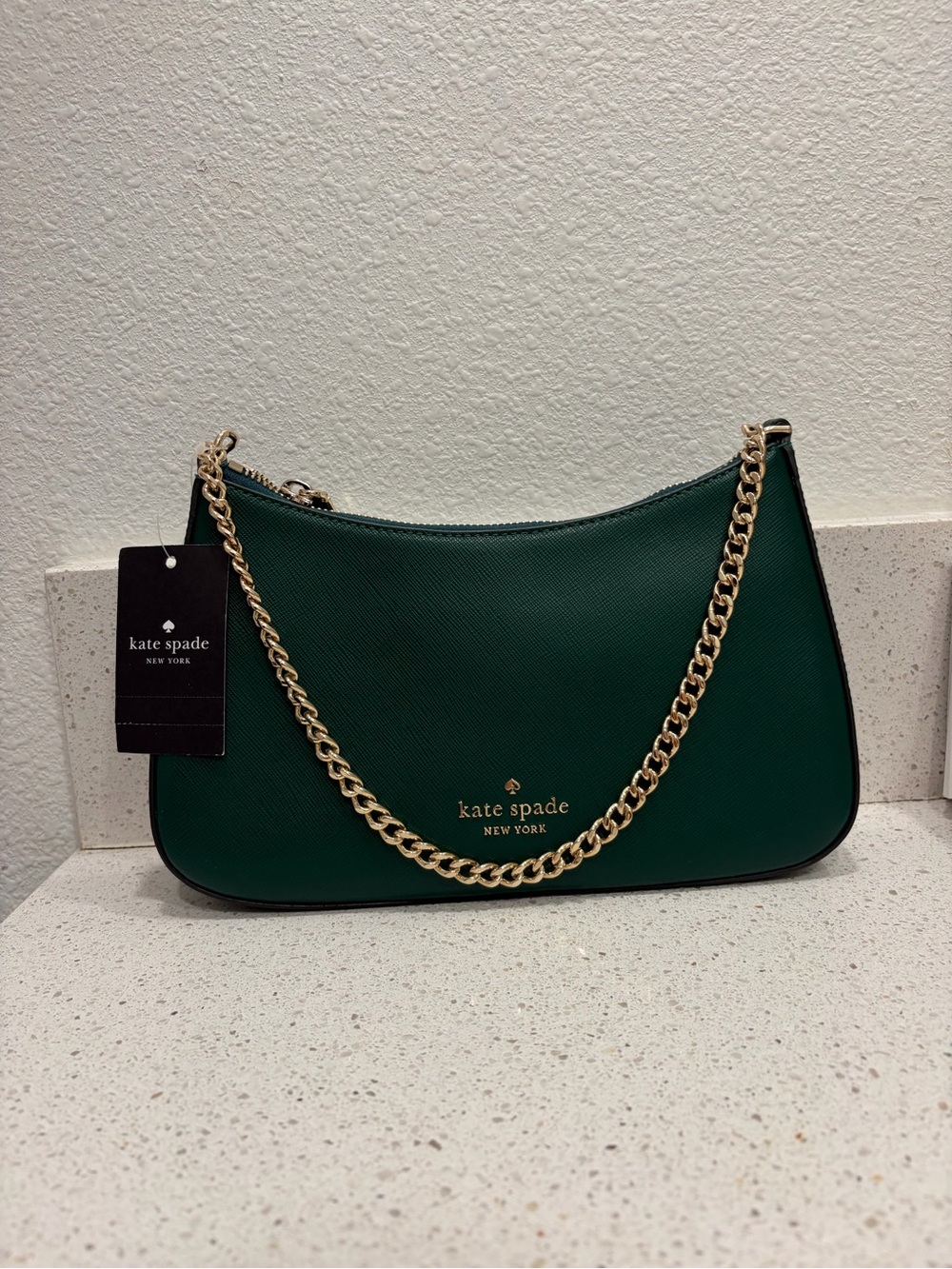 Kate Spade New York Madison Saffiano Leather Convertible Crossbody Deep Jade New